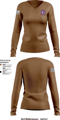 137th AES 88238896 Women's Long Sleeve V-neck Shirt - 8
