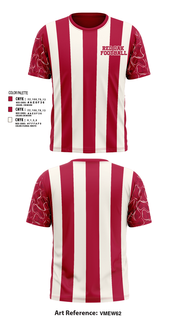 Short Sleeve Performance Shirt, Red oak, Football, Teamtime, Team time, sublimation, custom sports apparel, team uniforms, spirit wear, spiritwear, sports uniforms, custom shirts, team store, custom team store, fundraiser sports, apparel fundraiser