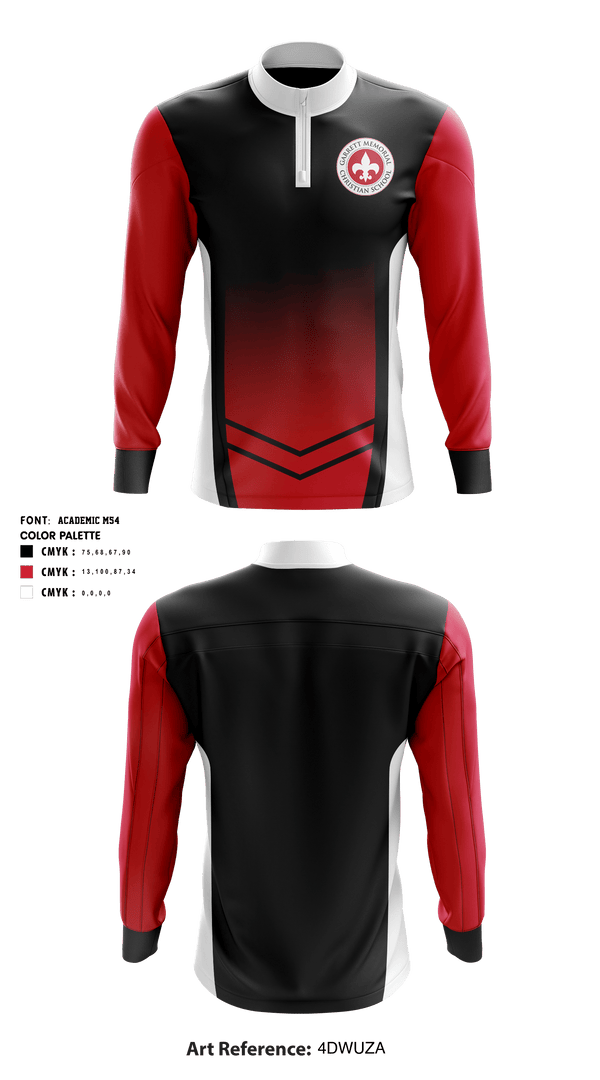 Quarter Zip Jacket, Garrett Memorial Christian School Volleyball, Women's Volleyball, Teamtime, Team time, sublimation, custom sports apparel, team uniforms, spirit wear, spiritwear, sports uniforms, custom shirts, team store, custom team store, fundraiser sports, apparel fundraiser