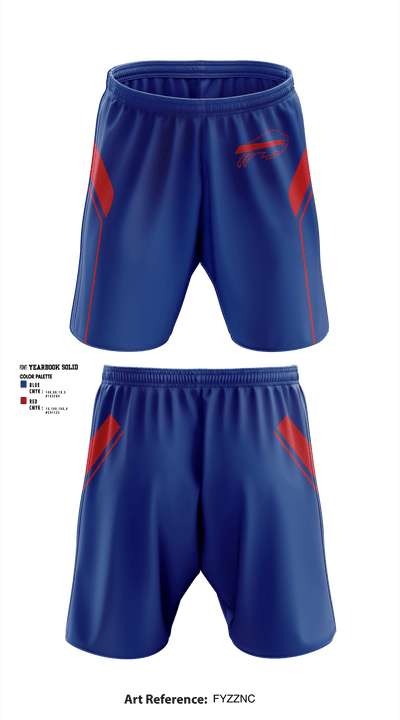 Keystone Bills Football and Cheer 89420686 Athletic Shorts With Pockets - 1