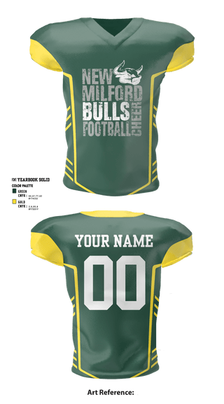 Football Jersey, New Milford Bulls Football And Cheerleading, Football, Teamtime, Team time, sublimation, custom sports apparel, team uniforms, spirit wear, spiritwear, sports uniforms, custom shirts, team store, custom team store, fundraiser sports, apparel fundraiser