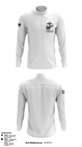 Quarter Zip Jacket, MCRDPI COMMSTRAT, Marines, Teamtime, Team time, sublimation, custom sports apparel, team uniforms, spirit wear, spiritwear, sports uniforms, custom shirts, team store, custom team store, fundraiser sports, apparel fundraiser