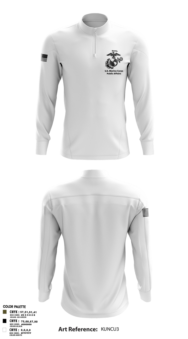 Quarter Zip Jacket, MCRDPI COMMSTRAT, Marines, Teamtime, Team time, sublimation, custom sports apparel, team uniforms, spirit wear, spiritwear, sports uniforms, custom shirts, team store, custom team store, fundraiser sports, apparel fundraiser
