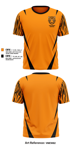 Short Sleeve Performance Shirt, Tigers, Women's Basketball, Teamtime, Team time, sublimation, custom sports apparel, team uniforms, spirit wear, spiritwear, sports uniforms, custom shirts, team store, custom team store, fundraiser sports, apparel fundraiser