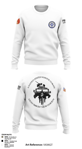 Crew Neck Sweatshirt, Maintenance Service Company, Marines, Teamtime, Team time, sublimation, custom sports apparel, team uniforms, spirit wear, spiritwear, sports uniforms, custom shirts, team store, custom team store, fundraiser sports, apparel fundraiser