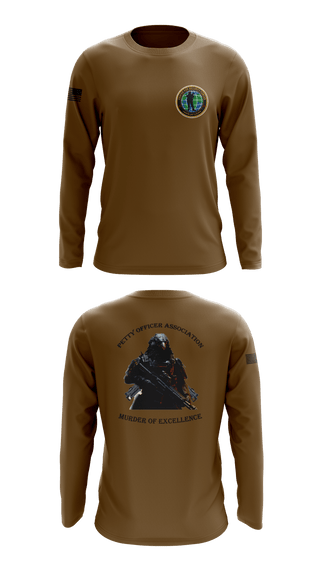 Long Sleeve Performance Shirt, Center for Security Forces Detachment Chesapeake, Navy, Teamtime, Team time, sublimation, custom sports apparel, team uniforms, spirit wear, spiritwear, sports uniforms, custom shirts, team store, custom team store, fundraiser sports, apparel fundraiser
