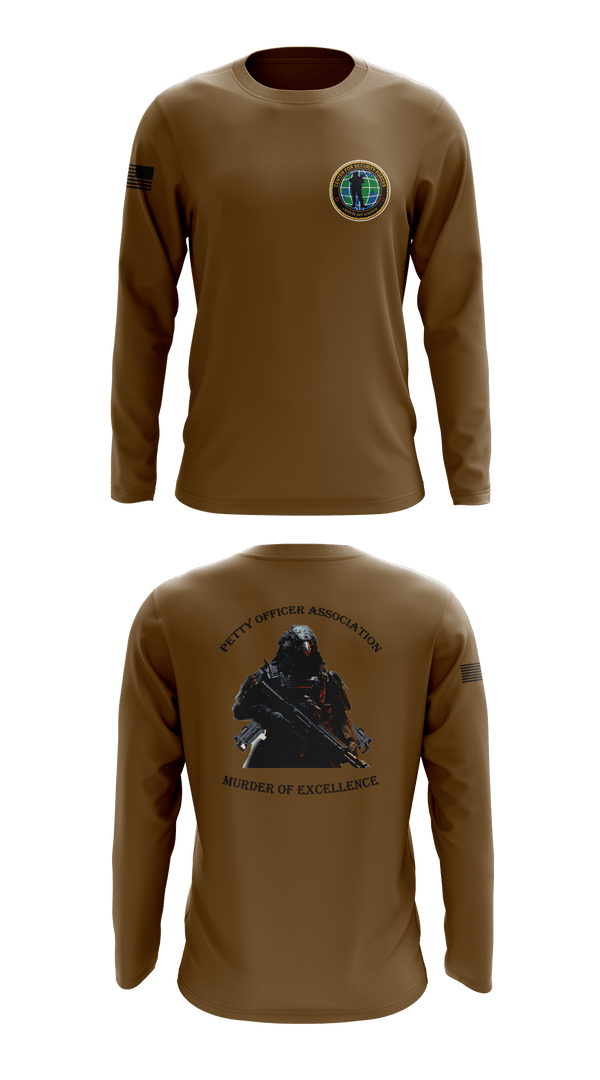 Long Sleeve Performance Shirt, Center for Security Forces Detachment Chesapeake, Navy, Teamtime, Team time, sublimation, custom sports apparel, team uniforms, spirit wear, spiritwear, sports uniforms, custom shirts, team store, custom team store, fundraiser sports, apparel fundraiser