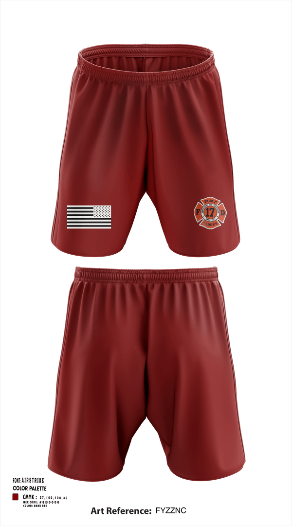 Athletic Shorts With Pockets, Station 17, Fire Department, Teamtime, Team time, sublimation, custom sports apparel, team uniforms, spirit wear, spiritwear, sports uniforms, custom shirts, team store, custom team store, fundraiser sports, apparel fundraiser