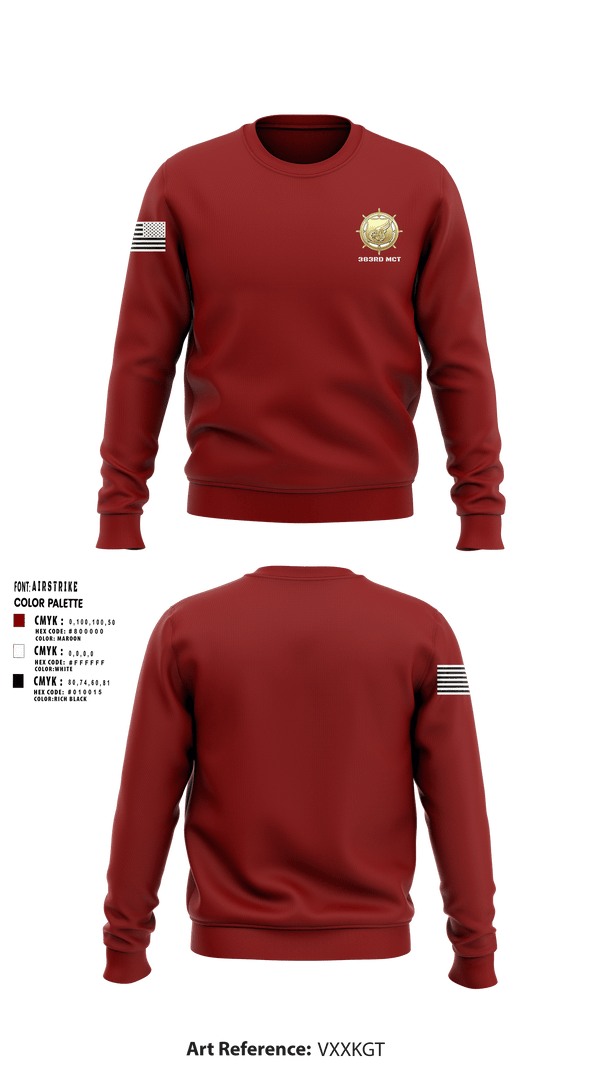 Crew Neck Sweatshirt, 383rd MCT, Army, Teamtime, Team time, sublimation, custom sports apparel, team uniforms, spirit wear, spiritwear, sports uniforms, custom shirts, team store, custom team store, fundraiser sports, apparel fundraiser
