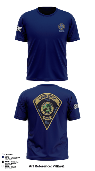 Short Sleeve Performance Shirt, Lawrence Police FOP 1599, Police, Teamtime, Team time, sublimation, custom sports apparel, team uniforms, spirit wear, spiritwear, sports uniforms, custom shirts, team store, custom team store, fundraiser sports, apparel fundraiser