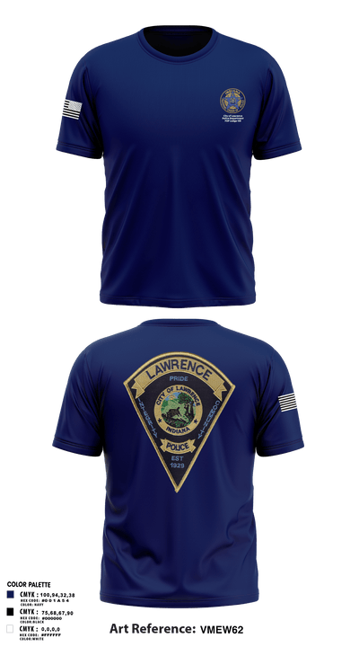 Lawrence Police FOP 1599 95636349 Short Sleeve Performance Shirt - 194