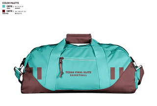 Duffle Bag, Texas final elite, Men's Basketball, Teamtime, Team time, sublimation, custom sports apparel, team uniforms, spirit wear, spiritwear, sports uniforms, custom shirts, team store, custom team store, fundraiser sports, apparel fundraiser