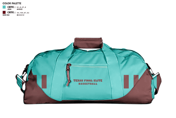 Duffle Bag, Texas final elite, Men's Basketball, Teamtime, Team time, sublimation, custom sports apparel, team uniforms, spirit wear, spiritwear, sports uniforms, custom shirts, team store, custom team store, fundraiser sports, apparel fundraiser