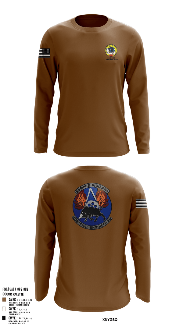 Long Sleeve Performance Shirt, 106 CES, Air Force, Teamtime, Team time, sublimation, custom sports apparel, team uniforms, spirit wear, spiritwear, sports uniforms, custom shirts, team store, custom team store, fundraiser sports, apparel fundraiser