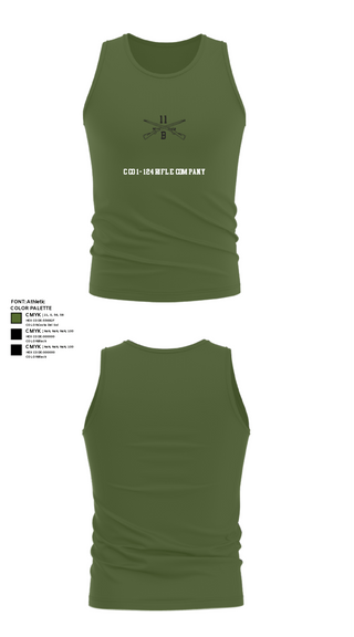 Tank Top, C Co 1-124 Rifle Company, National Guard, Teamtime, Team time, sublimation, custom sports apparel, team uniforms, spirit wear, spiritwear, sports uniforms, custom shirts, team store, custom team store, fundraiser sports, apparel fundraiser