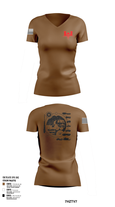 302nd EN CO 64266225 Women's Short Sleeve V-neck Shirt - 12