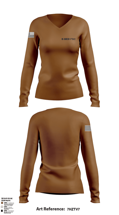 6 BEB FSC 19506054 Women's Long Sleeve V-neck Shirt - 1