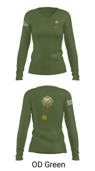 Women's Long Sleeve Vneck Shirt, 383rd MCT, Army, Teamtime, Team time, sublimation, custom sports apparel, team uniforms, spirit wear, spiritwear, sports uniforms, custom shirts, team store, custom team store, fundraiser sports, apparel fundraiser
