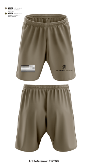 Athletic Shorts With Pockets, The Smokin' Gorillas, Space Force, Teamtime, Team time, sublimation, custom sports apparel, team uniforms, spirit wear, spiritwear, sports uniforms, custom shirts, team store, custom team store, fundraiser sports, apparel fundraiser