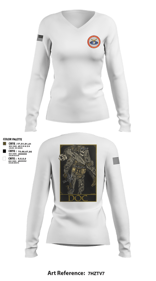 Women's Long Sleeve Vneck Shirt, MCSFR RAS, Navy, Teamtime, Team time, sublimation, custom sports apparel, team uniforms, spirit wear, spiritwear, sports uniforms, custom shirts, team store, custom team store, fundraiser sports, apparel fundraiser