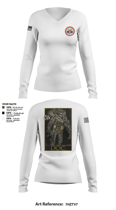 MCSFR RAS 3147834 Women's Long Sleeve V-neck Shirt - 5