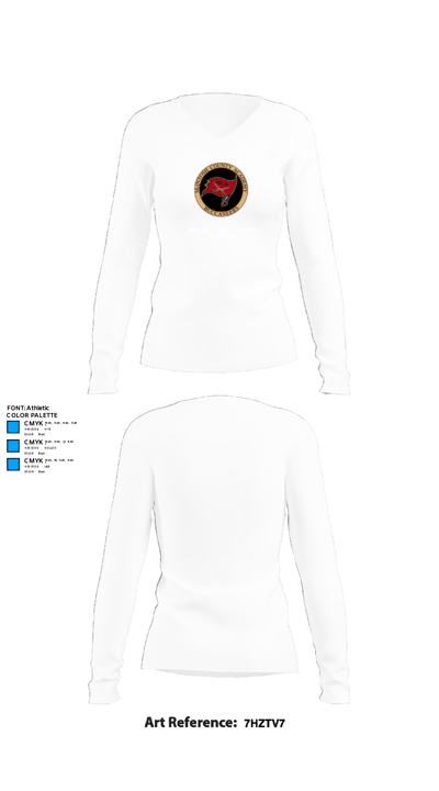 McIntosh County Academy Volleyball 47891415 Women's Long Sleeve V-neck Shirt - 15