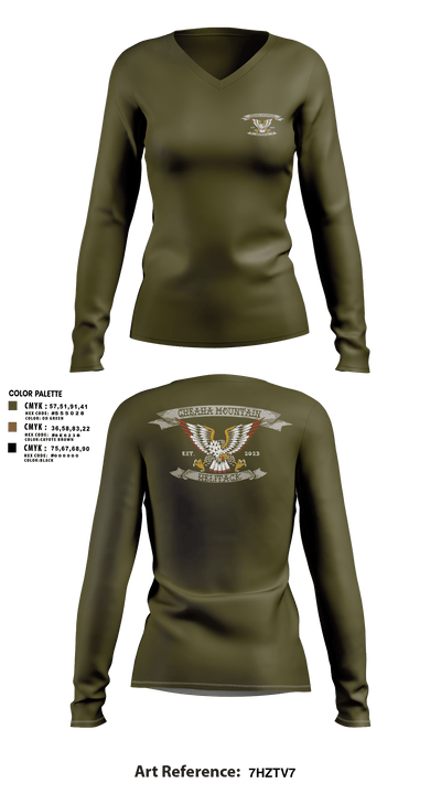 Cheaha Mountain Helitack 27468940 Women's Long Sleeve V-neck Shirt - 1