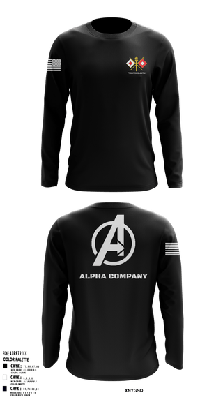 Long Sleeve Performance Shirt, Alpha Company, Army, Teamtime, Team time, sublimation, custom sports apparel, team uniforms, spirit wear, spiritwear, sports uniforms, custom shirts, team store, custom team store, fundraiser sports, apparel fundraiser