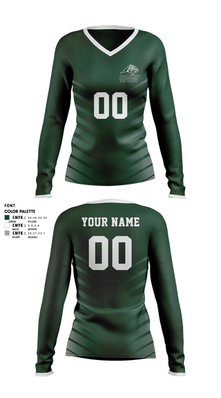 Women's Long Sleeve Vneck Shirt, Summit High School Volleyball, Women's Volleyball, Teamtime, Team time, sublimation, custom sports apparel, team uniforms, spirit wear, spiritwear, sports uniforms, custom shirts, team store, custom team store, fundraiser sports, apparel fundraiser