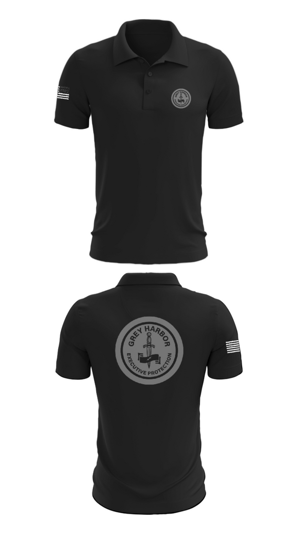 Short Sleeve Performance Polo, Grey Harbor Executive ProtectionGrey Harbor Executive Protection, , Teamtime, Team time, sublimation, custom sports apparel, team uniforms, spirit wear, spiritwear, sports uniforms, custom shirts, team store, custom team store, fundraiser sports, apparel fundraiser