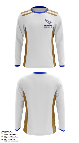 Long Sleeve Performance Shirt, FLORIDA BEREANS, Football, Teamtime, Team time, sublimation, custom sports apparel, team uniforms, spirit wear, spiritwear, sports uniforms, custom shirts, team store, custom team store, fundraiser sports, apparel fundraiser