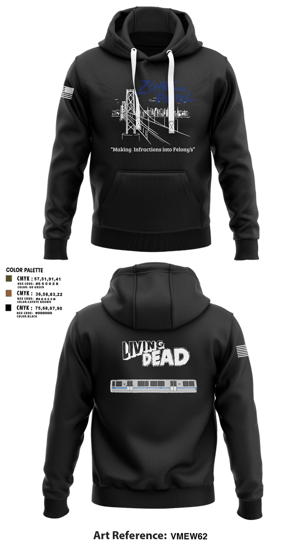 Hoodie, Inversed CrewBART PD Fugitive Task Force, Police, Teamtime, Team time, sublimation, custom sports apparel, team uniforms, spirit wear, spiritwear, sports uniforms, custom shirts, team store, custom team store, fundraiser sports, apparel fundraiser