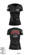 C Co. 2-210 Aviation Regiment (Structures) 22020258 Women's Short Sleeve V-neck Shirt - 1