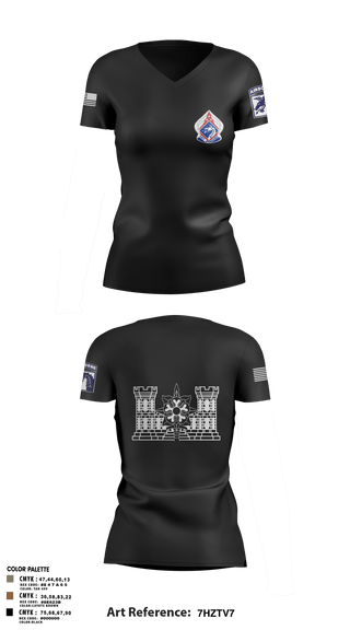 Women's Short Sleeve Vneck Shirt, XVIII ABN G2, Army, Teamtime, Team time, sublimation, custom sports apparel, team uniforms, spirit wear, spiritwear, sports uniforms, custom shirts, team store, custom team store, fundraiser sports, apparel fundraiser