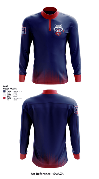 Quarter Zip Jacket, Oak Hill High School, Spirit Store, Teamtime, Team time, sublimation, custom sports apparel, team uniforms, spirit wear, spiritwear, sports uniforms, custom shirts, team store, custom team store, fundraiser sports, apparel fundraiser