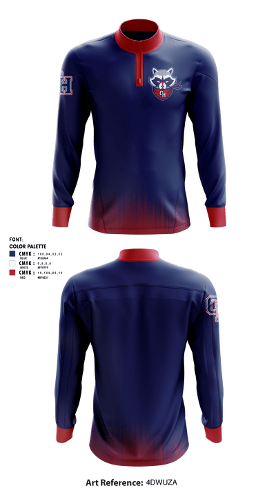 Oak Hill High School 95566271 Quarter Zip Jacket - 1
