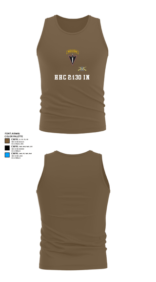 Tank Top, HHC 2/130 IN, National Guard, Teamtime, Team time, sublimation, custom sports apparel, team uniforms, spirit wear, spiritwear, sports uniforms, custom shirts, team store, custom team store, fundraiser sports, apparel fundraiser