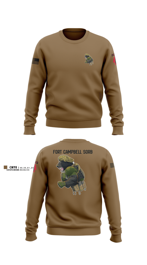 Crew Neck Sweatshirt, Campbell SORB, Army, Teamtime, Team time, sublimation, custom sports apparel, team uniforms, spirit wear, spiritwear, sports uniforms, custom shirts, team store, custom team store, fundraiser sports, apparel fundraiser
