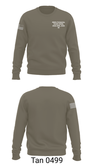 Crew Neck Sweatshirt, Alpha Company, 524th DSSB, 25th DSB, 25th ID, , Teamtime, Team time, sublimation, custom sports apparel, team uniforms, spirit wear, spiritwear, sports uniforms, custom shirts, team store, custom team store, fundraiser sports, apparel fundraiser