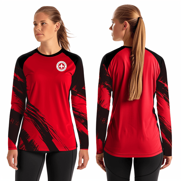 Long Sleeve Performance Shirt, Garrett Memorial Christian School Volleyball, Women's Volleyball, Teamtime, Team time, sublimation, custom sports apparel, team uniforms, spirit wear, spiritwear, sports uniforms, custom shirts, team store, custom team store, fundraiser sports, apparel fundraiser