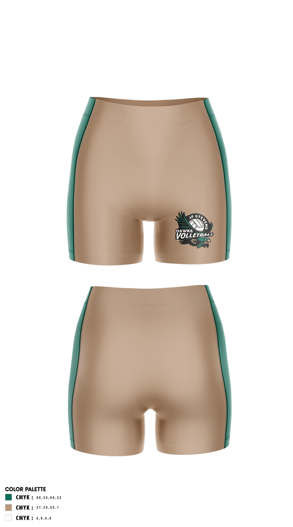 Women's Shorts, John P Stevens High School Volleyball, Women's Volleyball, Teamtime, Team time, sublimation, custom sports apparel, team uniforms, spirit wear, spiritwear, sports uniforms, custom shirts, team store, custom team store, fundraiser sports, apparel fundraiser