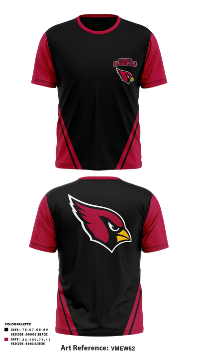 plainfield cardinals 77526201 Short Sleeve Performance Shirt - 1