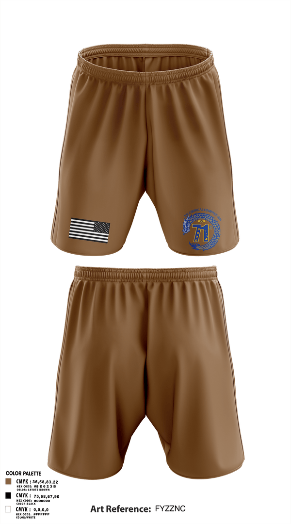 Athletic Shorts With Pockets, 71st Chemical Company (HR), Army, Teamtime, Team time, sublimation, custom sports apparel, team uniforms, spirit wear, spiritwear, sports uniforms, custom shirts, team store, custom team store, fundraiser sports, apparel fundraiser