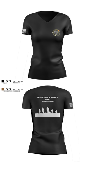 Women's Short Sleeve Vneck Shirt, Eco 2/160th SOAR (Abn), Army, Teamtime, Team time, sublimation, custom sports apparel, team uniforms, spirit wear, spiritwear, sports uniforms, custom shirts, team store, custom team store, fundraiser sports, apparel fundraiser