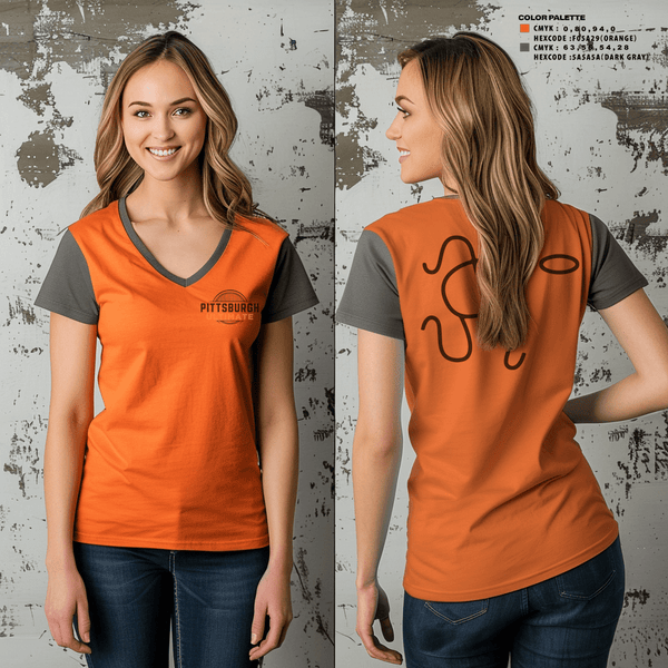 Women's Short Sleeve Vneck Shirt, Pittsburgh Ultimate, Spirit Store, Teamtime, Team time, sublimation, custom sports apparel, team uniforms, spirit wear, spiritwear, sports uniforms, custom shirts, team store, custom team store, fundraiser sports, apparel fundraiser