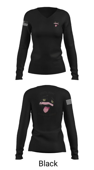 Women's Long Sleeve Vneck Shirt, 380th HVAC, , Teamtime, Team time, sublimation, custom sports apparel, team uniforms, spirit wear, spiritwear, sports uniforms, custom shirts, team store, custom team store, fundraiser sports, apparel fundraiser