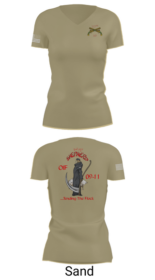 Women's Short Sleeve Vneck Shirt, , Army, Teamtime, Team time, sublimation, custom sports apparel, team uniforms, spirit wear, spiritwear, sports uniforms, custom shirts, team store, custom team store, fundraiser sports, apparel fundraiser