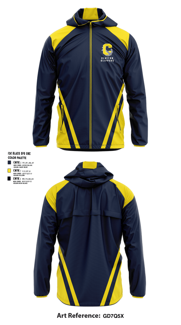 Windbreaker, Clayton clippers, Track & Field, Teamtime, Team time, sublimation, custom sports apparel, team uniforms, spirit wear, spiritwear, sports uniforms, custom shirts, team store, custom team store, fundraiser sports, apparel fundraiser