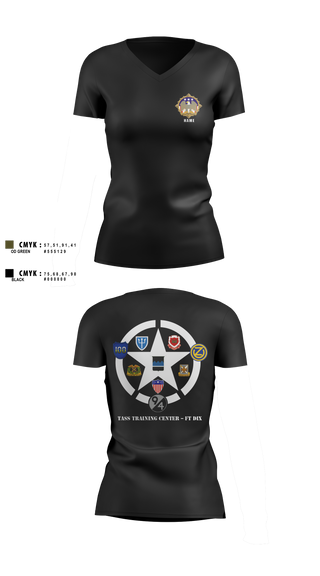 Women's Short Sleeve Vneck Shirt, 80th TC, TTC-Dix, Army, Teamtime, Team time, sublimation, custom sports apparel, team uniforms, spirit wear, spiritwear, sports uniforms, custom shirts, team store, custom team store, fundraiser sports, apparel fundraiser