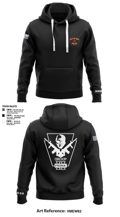 Erie police department 42261710 Hoodie - 7